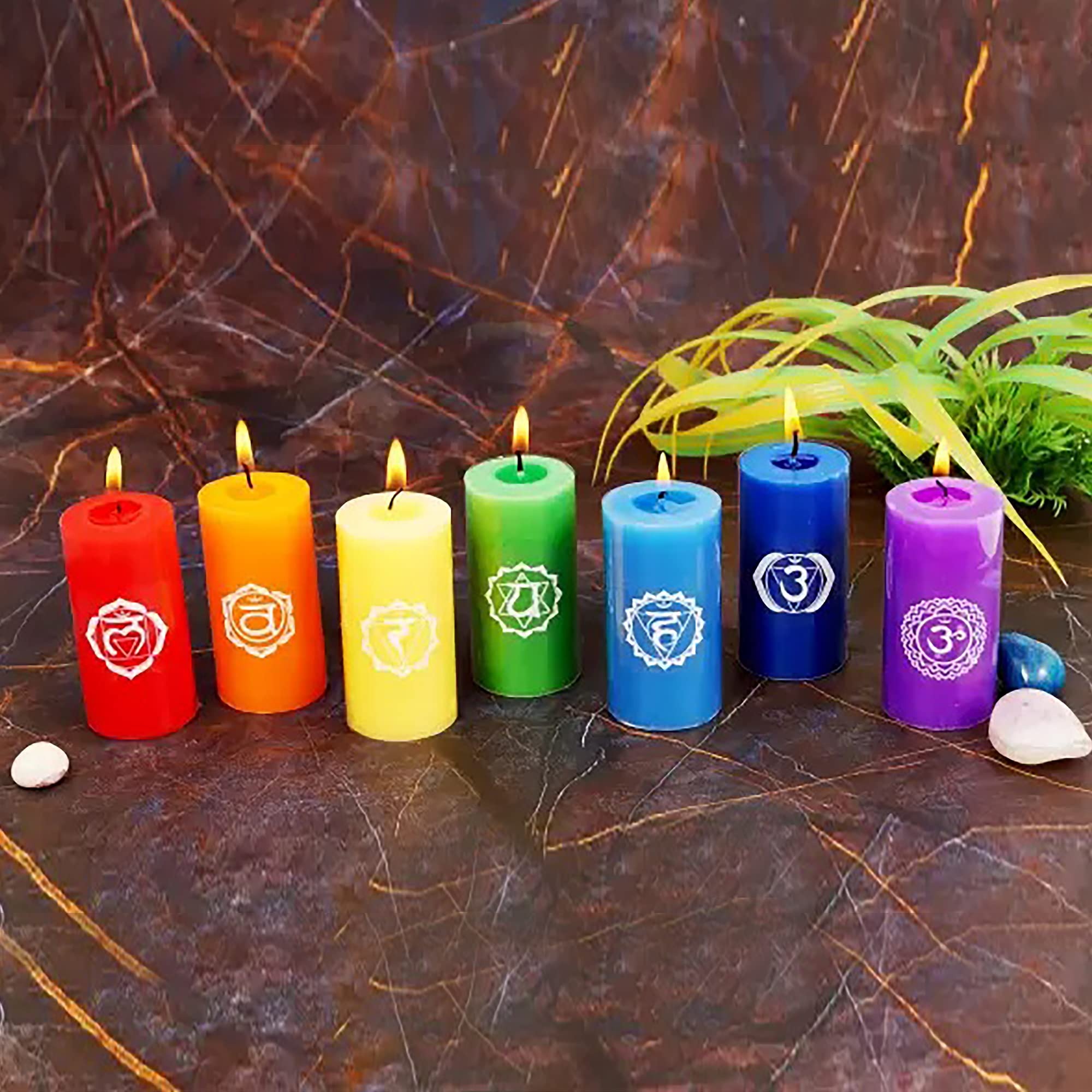 7 chakra candle set | candles for aromatherapy, meditation,spa | scented candles for gifting & decoration
