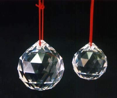 clear crystal ball sun catcher (40 mm, clear) for good luck & prosperity