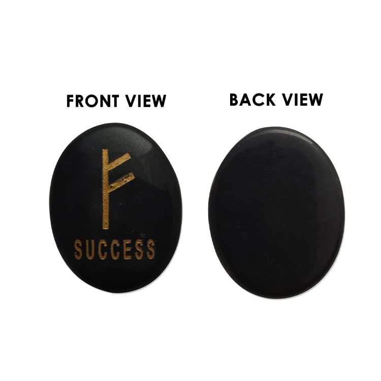 success angelic zibu symbol engraved natural black tourmaline crystal