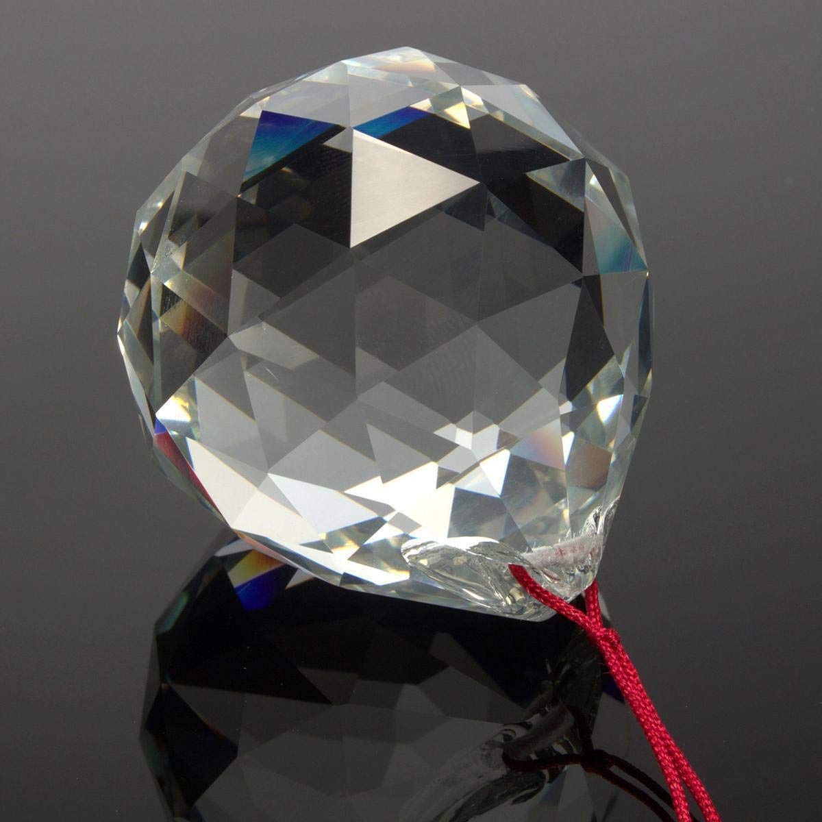 clear crystal ball sun catcher (40 mm, clear) for good luck & prosperity