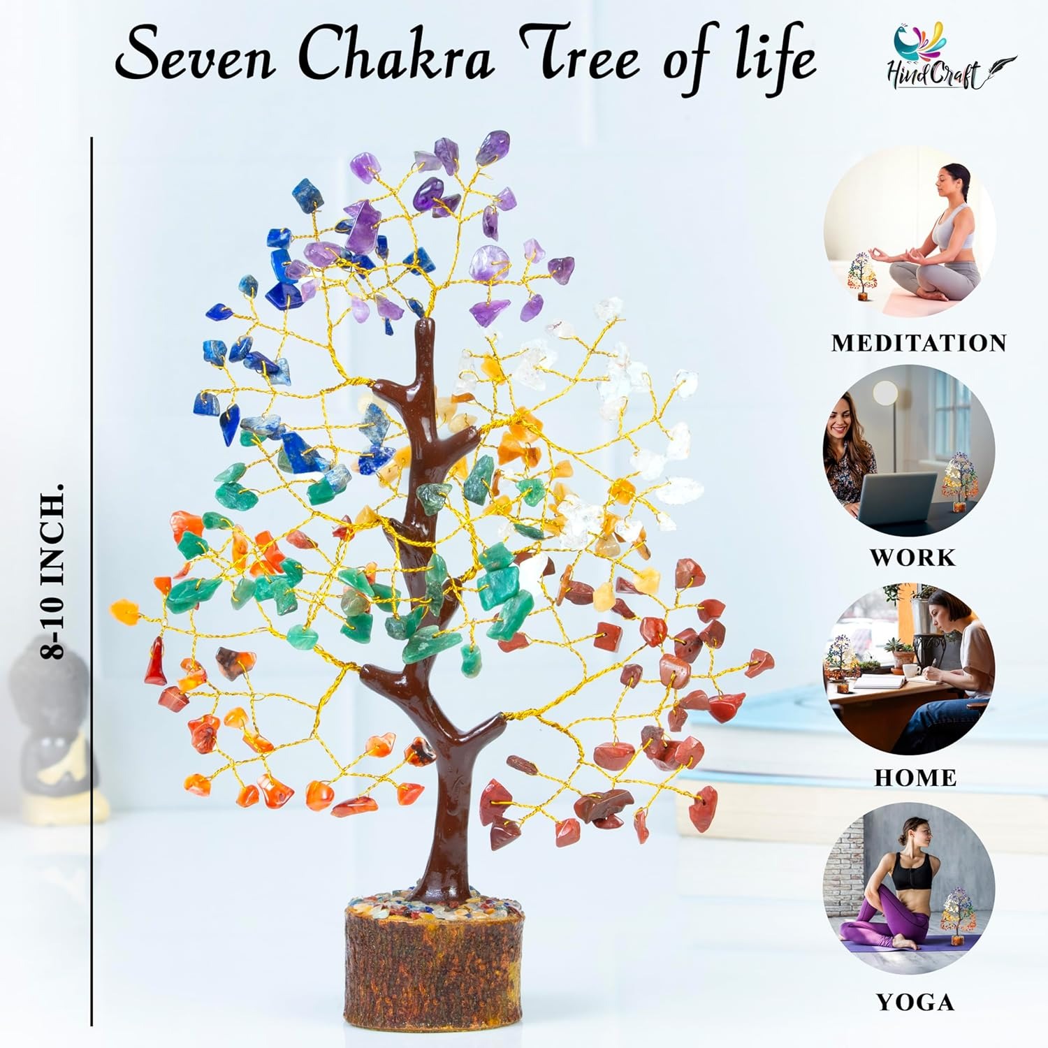 crystal tree for positive energy seven chakra tree