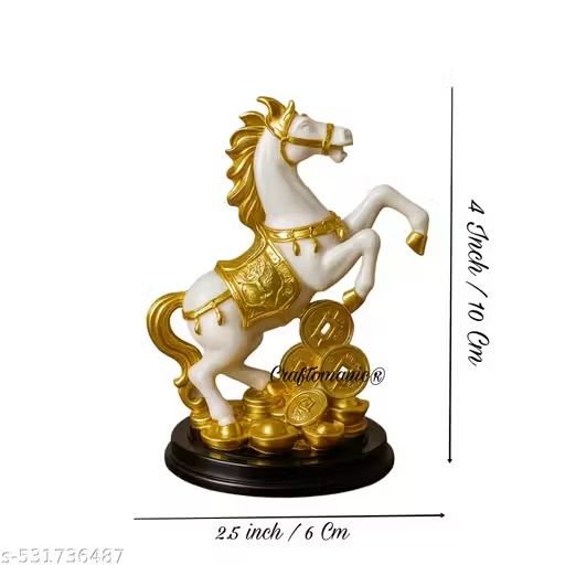 jumping horse resin statue idol showpieces for good luck home