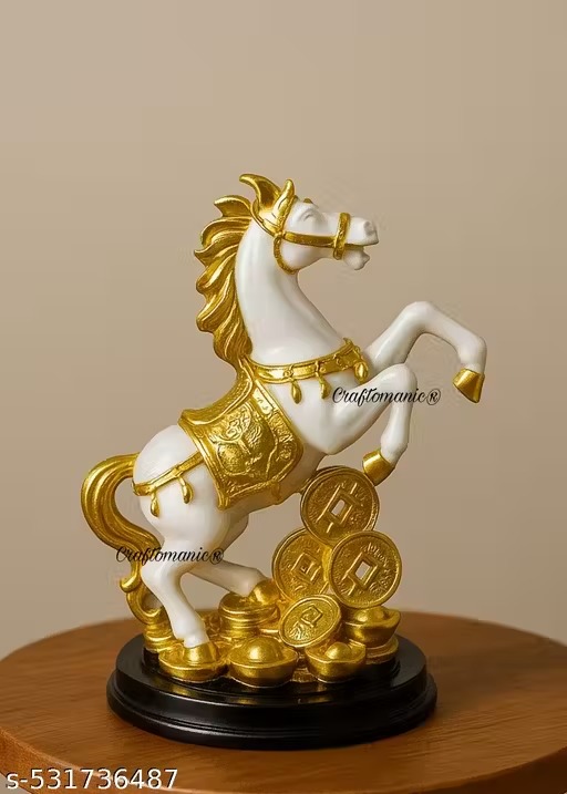 jumping horse resin statue idol showpieces for good luck home