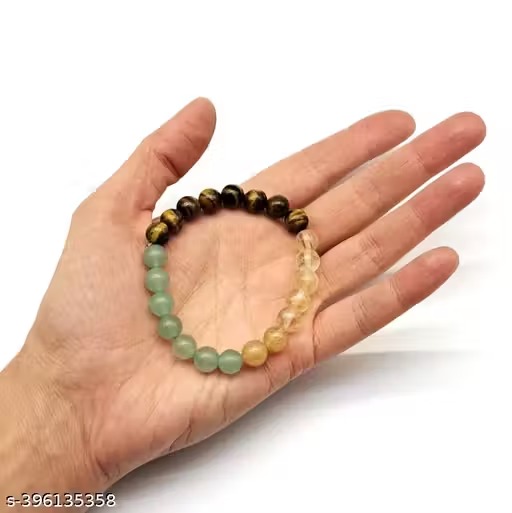 natural good luck & fortune healing crystal beaded bracelet