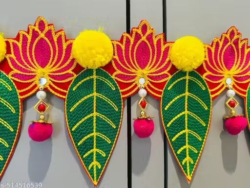 artificial flower and lotus torans for main door wall hanging bandhanwar for entrance door bandarwal for festive decor