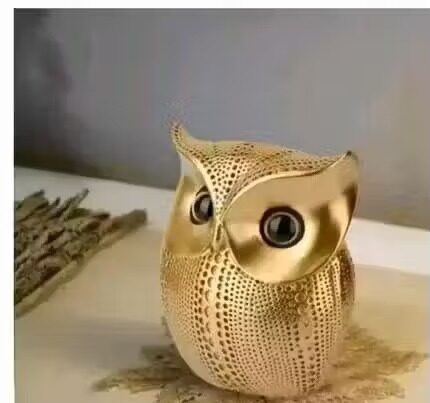 owl sculpture unique resin collectible lucky owl resin art figure