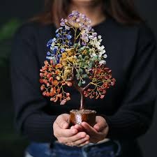 crystal tree for positive energy seven chakra tree