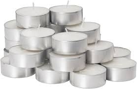 pack of 100 long burning unscented tealight candles