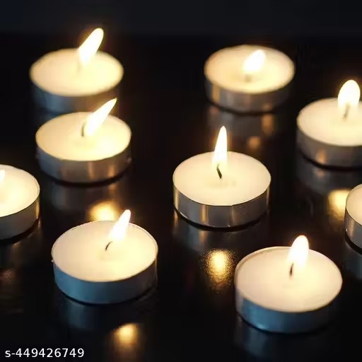 pack of 100 long burning unscented tealight candles