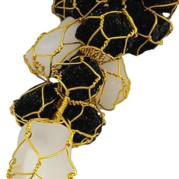 natural black tourmaline rough correction door hanging for decorative home & office door