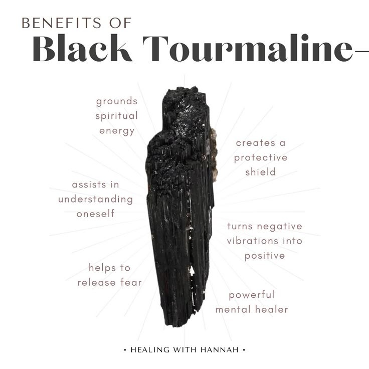 black tourmaline crystal glass water bottle | protection • grounding • energy cleansing