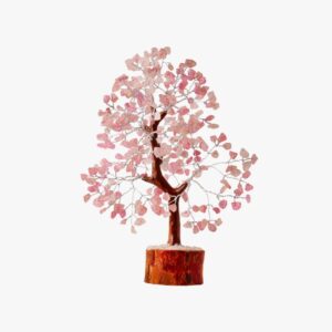 rose quartz tree with 1000 healing beads | love, harmony & emotional healing crystal tree