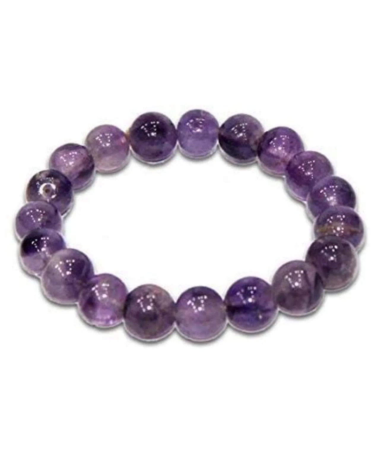 amethyst serenity bracelet 8 mm natural healing crystal for calm, protection & spiritual balance