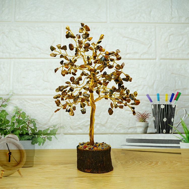 tiger eye crystal tree – 1000 beads | abundance • protection • confidence