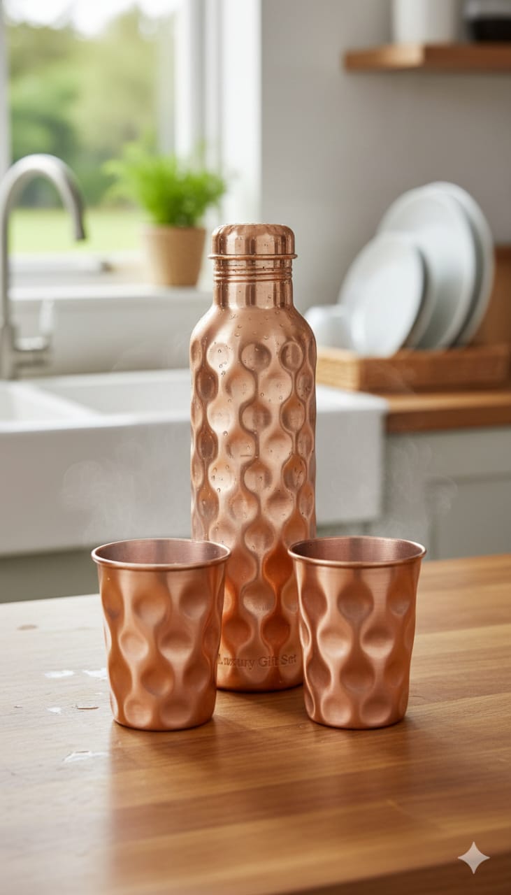 aqua shuddhi copper glass bottle
